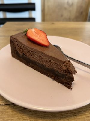 Chocolate mouse cake  at Mandala Café & Yoga in Oberstdorf