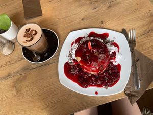 Black Forest Pancakes  at Mandala Café & Yoga in Oberstdorf