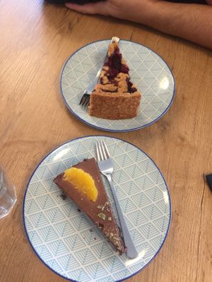 chocolate cake at Mandala Café & Yoga in Oberstdorf