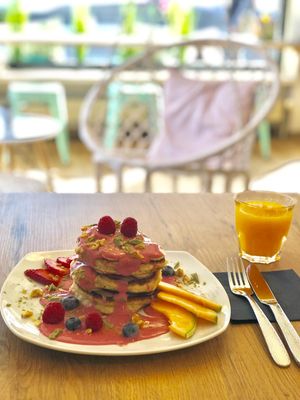 pancakes at Mandala Café & Yoga in Oberstdorf