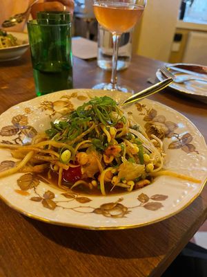 Main course - Papaya salad  at Magu in Helsinki