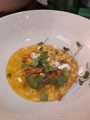 Fermented orange risotto at Magu in Helsinki