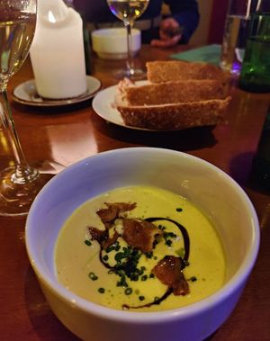 Foam soup at Magu in Helsinki