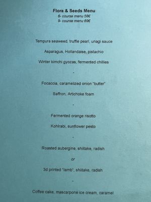 Menu, June 2023  at Magu in Helsinki