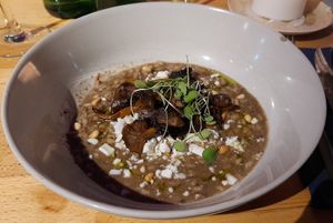 Mushroom risotto at Magu in Helsinki
