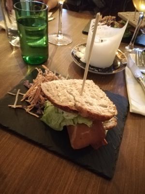 Vegan BLT sandwich at brunch at Magu in Helsinki