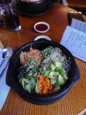 Vegan bibimbap with avocado at Kimchi Hop House in Dublin