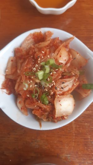 Fresh kimchi at Kimchi Hop House in Dublin