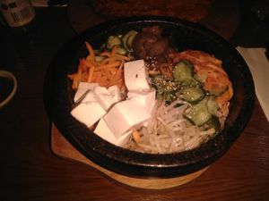 Vegan bibimbap with tofu at Kimchi Hop House in Dublin