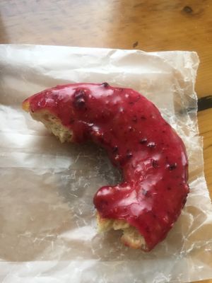 Triple berry vegan donut at The Holy Donut in Scarborough