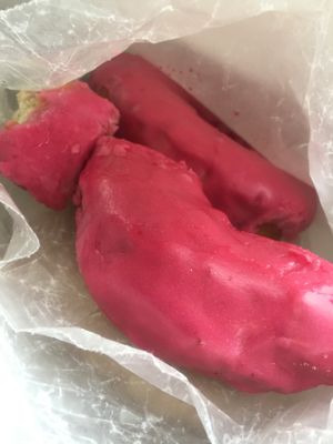 Vegan pomegranate donut at The Holy Donut in Scarborough