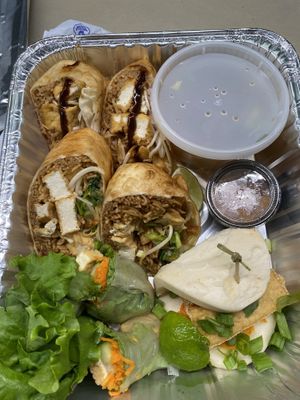 $25 vegan burrito special  at Cris and John in Dallas