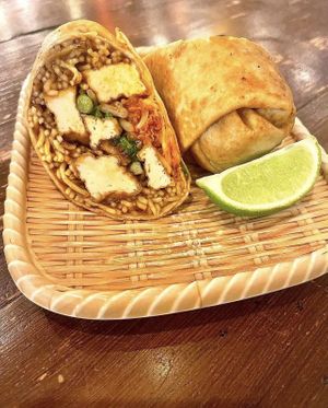 Ramenritto with sweet chili tofu   at Cris and John in Dallas