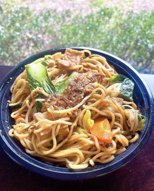 Dry noodles   at Cris and John in Dallas