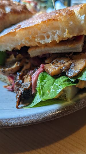 Grilled Mushroom sandwich at The Purple Carrot in Malton