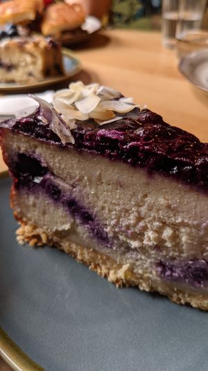 Baked cheezecake at The Purple Carrot in Malton