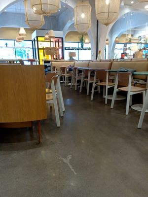 Inside the cafe at Life Alive Organic Cafe in Boston