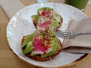 Avocado toast at Life Alive Organic Cafe in Boston