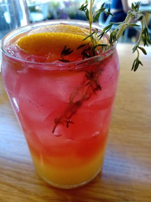 Orange cream soda at Life Alive Organic Cafe in Boston