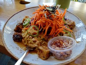 Spicy peanut noodles at Life Alive Organic Cafe in Boston
