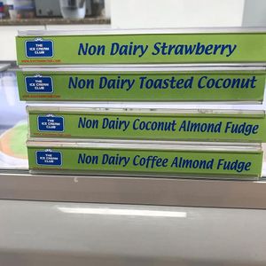 Some of the flavors at Abel's Ice Cream in Sarasota