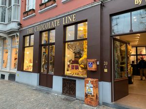 Outside at The Chocolate Line in Bruges