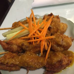 Satay skewers at Chat For Tea in Ballarat