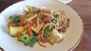 Teriyaki noodles at Chat For Tea in Ballarat