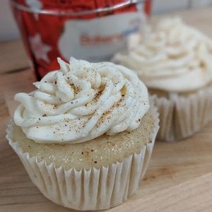 Eggnog cupcakes at Sam's Vegan Kitchen in Chesterfield