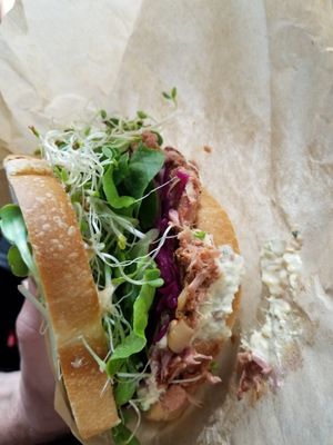 Kahlua Jackfruit Sandwich at The Cosmic Kitchen in Haleiwa