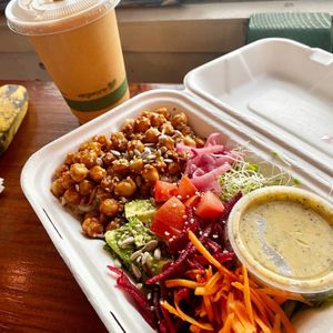 Chickpea bowl  at The Cosmic Kitchen in Haleiwa