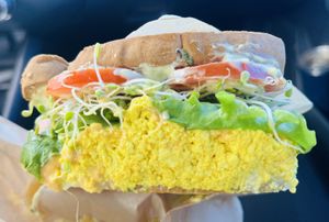 Breakfast sandwich 🤤  at The Cosmic Kitchen in Haleiwa