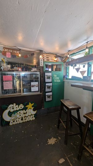 The cosmic kitchen is inside the health food store at The Cosmic Kitchen in Haleiwa