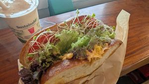 The breakfast sandwich at The Cosmic Kitchen in Haleiwa