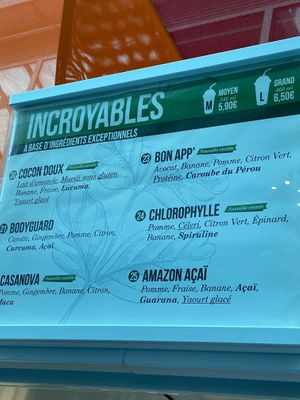 Incredible juices!  at Zumo Smoothies Bar - Georges Pompidou Hospital in Paris