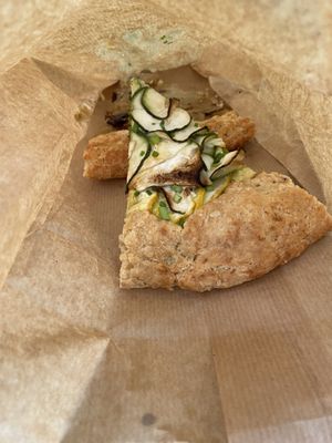 Love the pastry! Courgettes and garlic   at The Food Wire in Brive-la-gaillarde