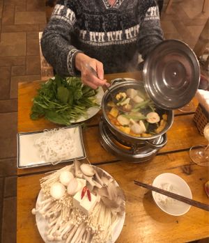 Yummy hot pot for two.  at Veggie Box in Phong Nha