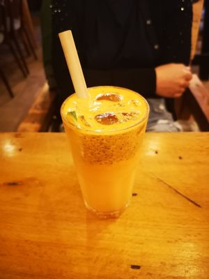 Carrot, orange, pineapples & chia seeds at Veggie Box in Phong Nha