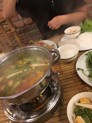 Hot pot for one  at Veggie Box in Phong Nha