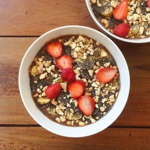 Chocolate strawberry smoothie bowl  at Veggie Box in Phong Nha