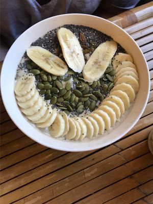 Banana and nut smoothie bowl  at Veggie Box in Phong Nha