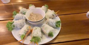 Fresh spring rolls  at Veggie Box in Phong Nha