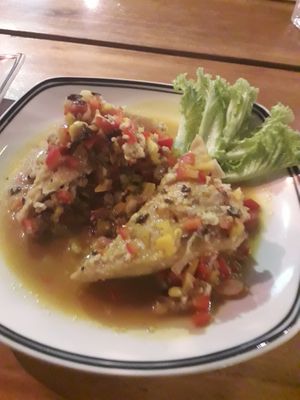 Stuffed tofu at Veggie Box in Phong Nha