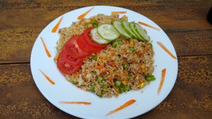 Coconut fries rice at Veggie Box in Phong Nha