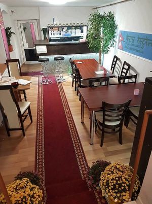 View from the inside at Nepali in Bratislava