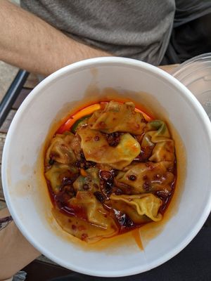 Mala dumplings at Green Bliss Habitat 綠福苑 - Fortune Centre in Central Singapore