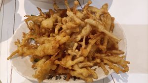 Fried enoki@$8 at Green Bliss Habitat 綠福苑 - Fortune Centre in Central Singapore