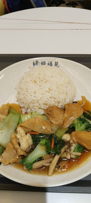 猴头菇饭$7 at Green Bliss Habitat 綠福苑 - Fortune Centre in Central Singapore