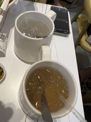 Orange plum$2.70 and barley $2 drinks   at Green Bliss Habitat 綠福苑 - Fortune Centre in Central Singapore