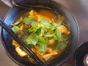 Kimchi noodles at Vegan Life in Perak